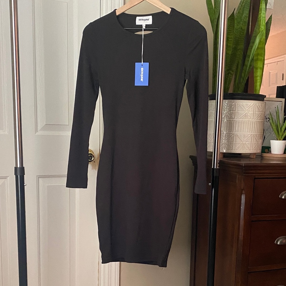 Classic Black Long Sleeve Dress